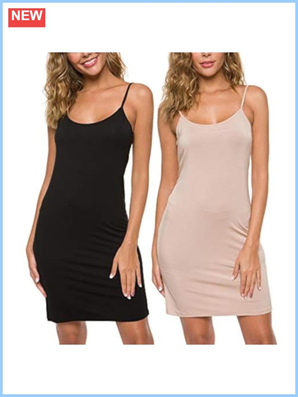 Full Slip Dress Adjustable Spaghetti Strap Modal Mini Camisole Undergarment